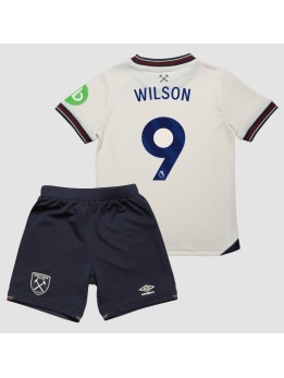 West Ham United Callum Wilson #9 Replika Borta Kläder Barn 2025-26 Kortärmad (+ byxor)